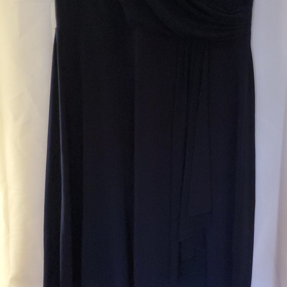SLINKY Dress Barn navy blue dress size 16 - Picture 2 of 8